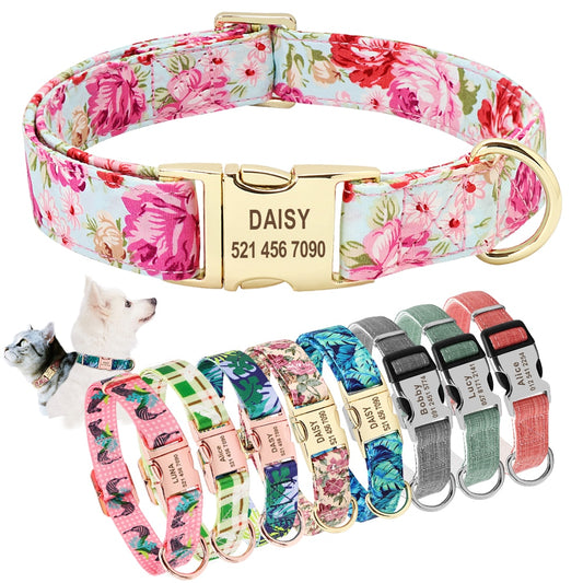 Personalized Pet ID Collar: Custom Engraved Nameplate for Dogs & Cats – Your Pet's Signature Style in Every Size
